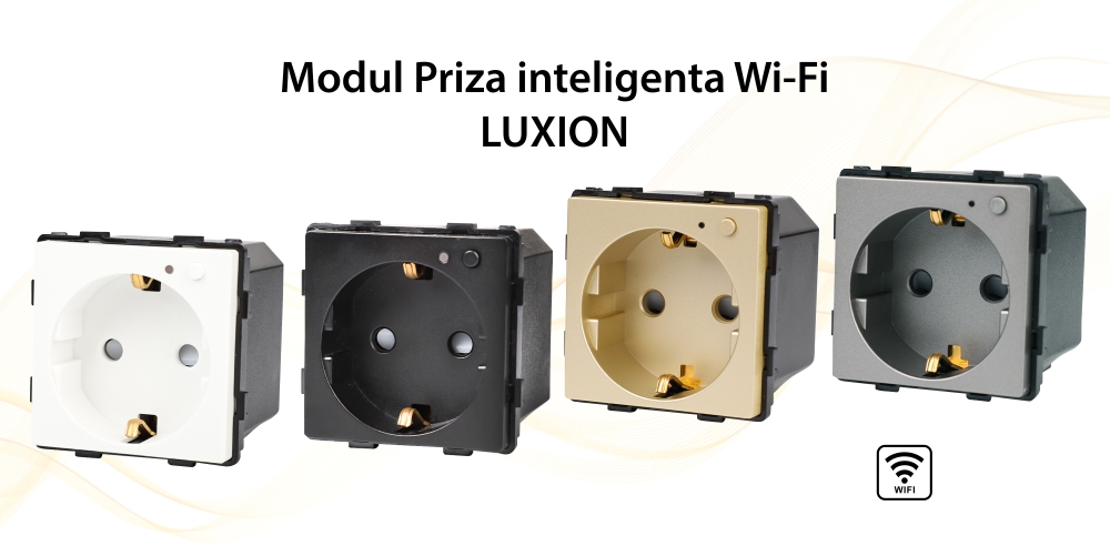 Modul Priza Inteligenta Wi-Fi Fara Rama Din Sticla LUXION