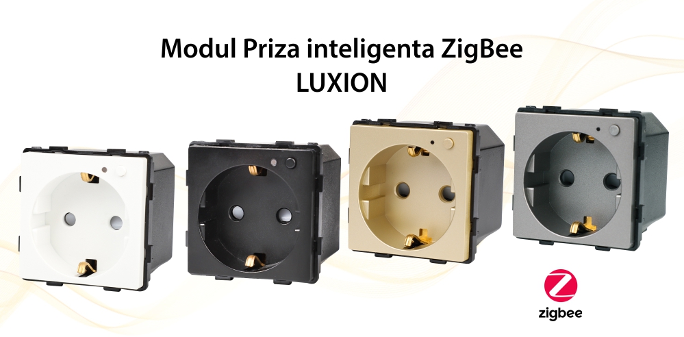 Modul Priza Inteligenta cu Protocol Zigbee Fara Rama Din Sticla LUXION