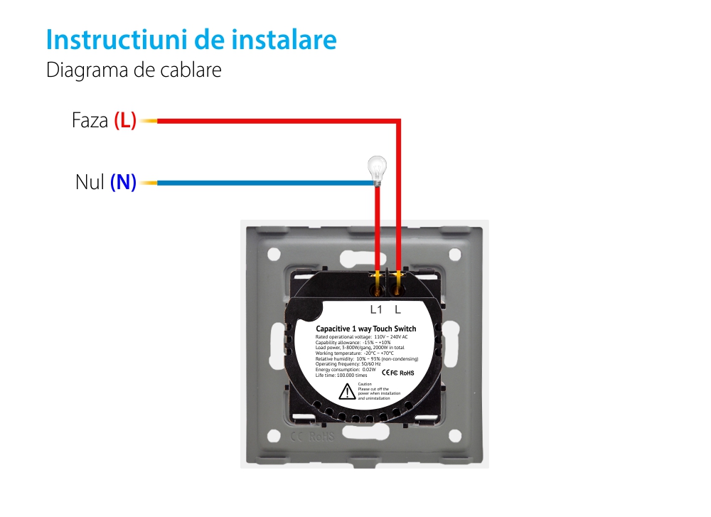 Modul Intrerupator Simplu cu Touch LUXION