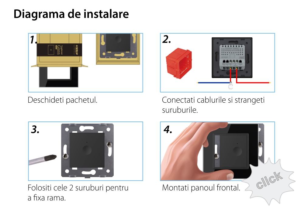 Modul Intrerupator Simplu cu Protocol Zigbee si Touch LIVOLO – Serie Noua