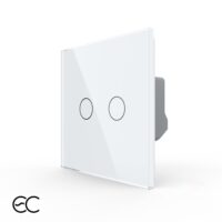 Intrerupator Dublu cu Touch LIVOLO din Sticla – Protocol ZigBee EC