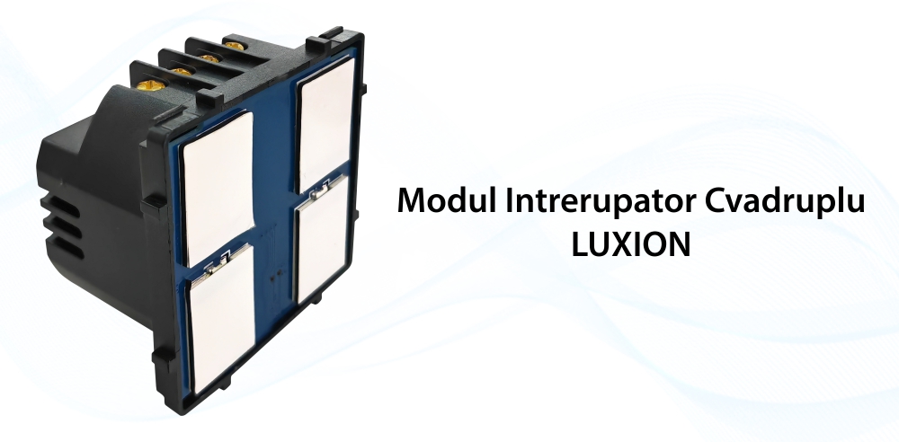 Modul Intrerupator Cvadruplu din Silicon cu Touch LUXION