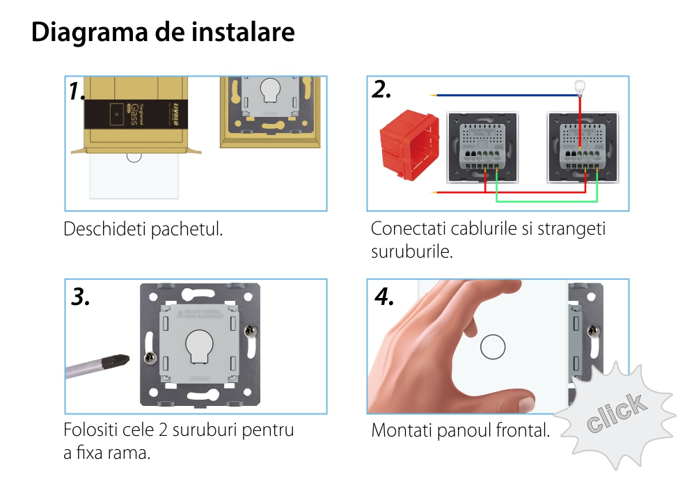 Intrerupator Dublu Draperie cu Touch LIVOLO din Sticla – Protocol ZigBee EC