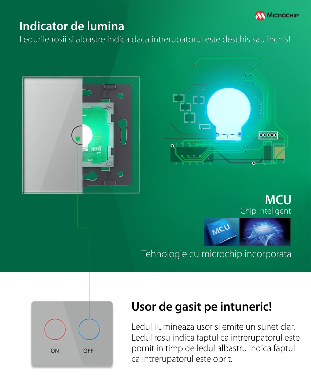 Modul Intrerupator Simplu cu Touch LIVOLO – Protocol ZigBee EC