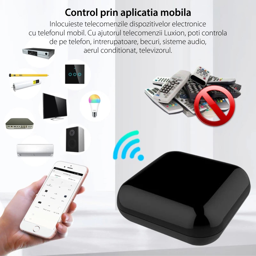 Telecomanda LUXION cu Wi-Fi si Control IR, RF